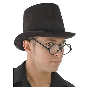 Steampunk Black Suede Coachman Hat